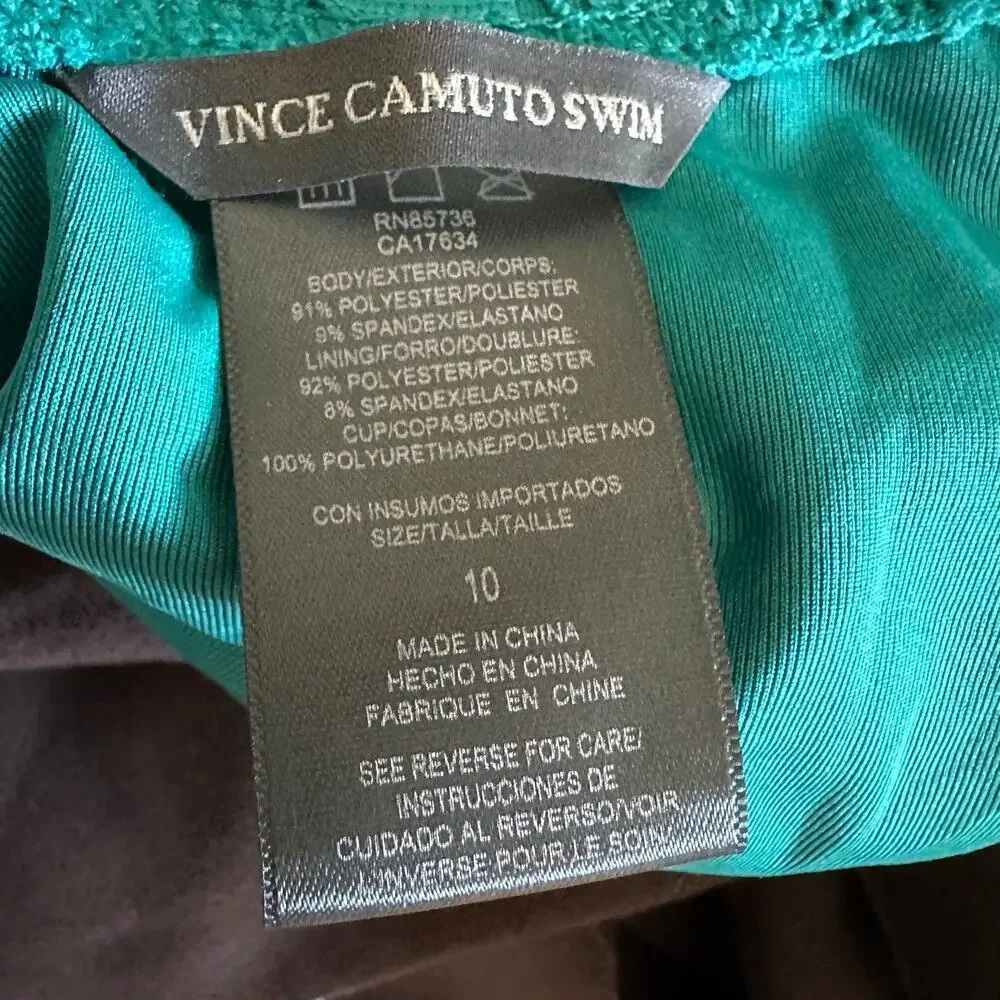 Vince Camuto Ring-Detail Plunge One-Piece Swimsuit Size US 10